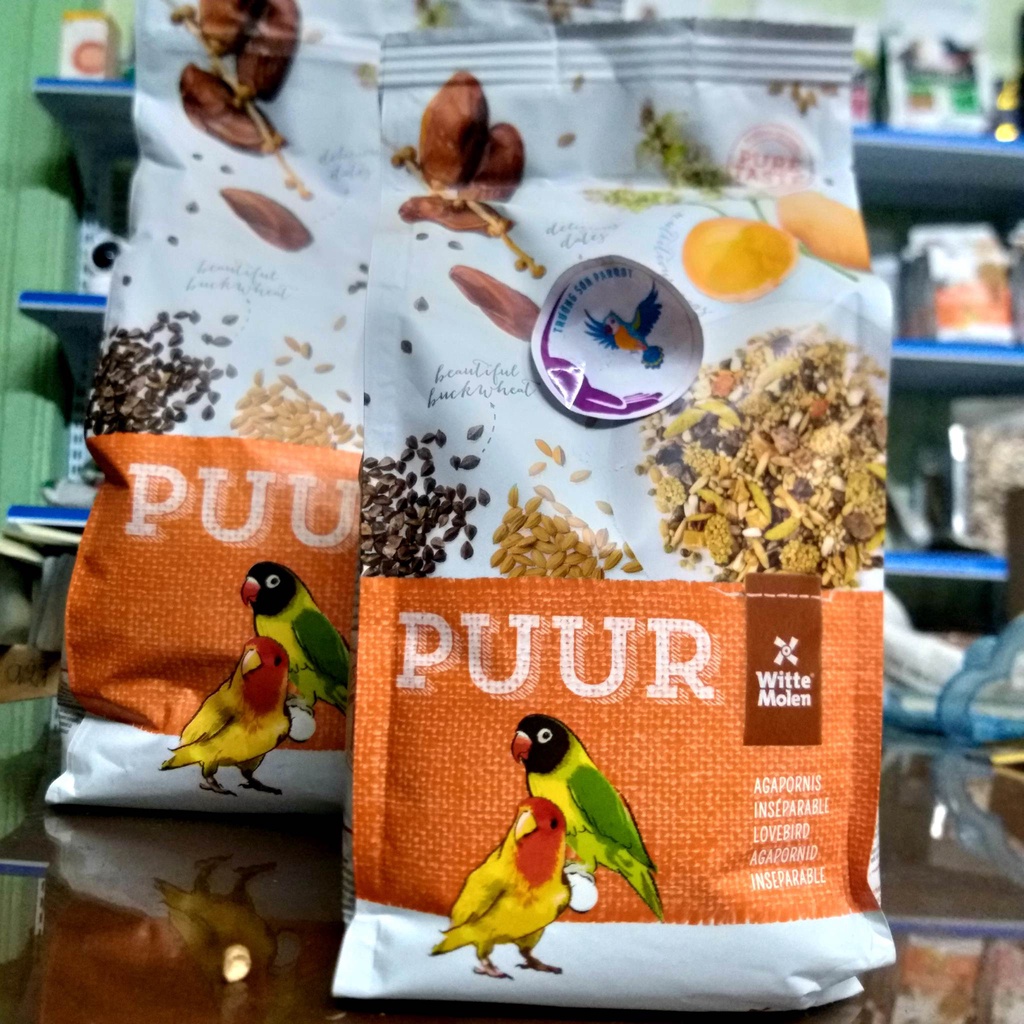 Hạt trộn cao cấp PUUR cho vẹt nhỏ lovebird, vẹt mẫu đơn, cockatiel, greencheck, crimson, monk,..và các vẹt cùng size