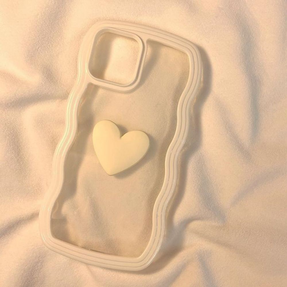 Ốp Điện Thoại TPU Mềm Bo Viền Họa Tiết Trái Tim 3D Màu Macaron Chống Nước Cho iPhone 14 11 13 12 Pro Max X XS XR