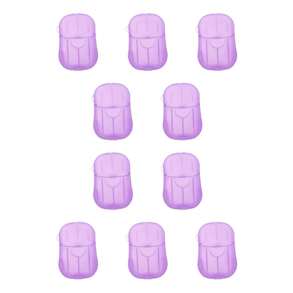 Hộp 1 / 10 Tờ 20 Miếng Xà Phòng Giấy Dùng Một Lần Tiện Dụng Khi Đi Du Lịch