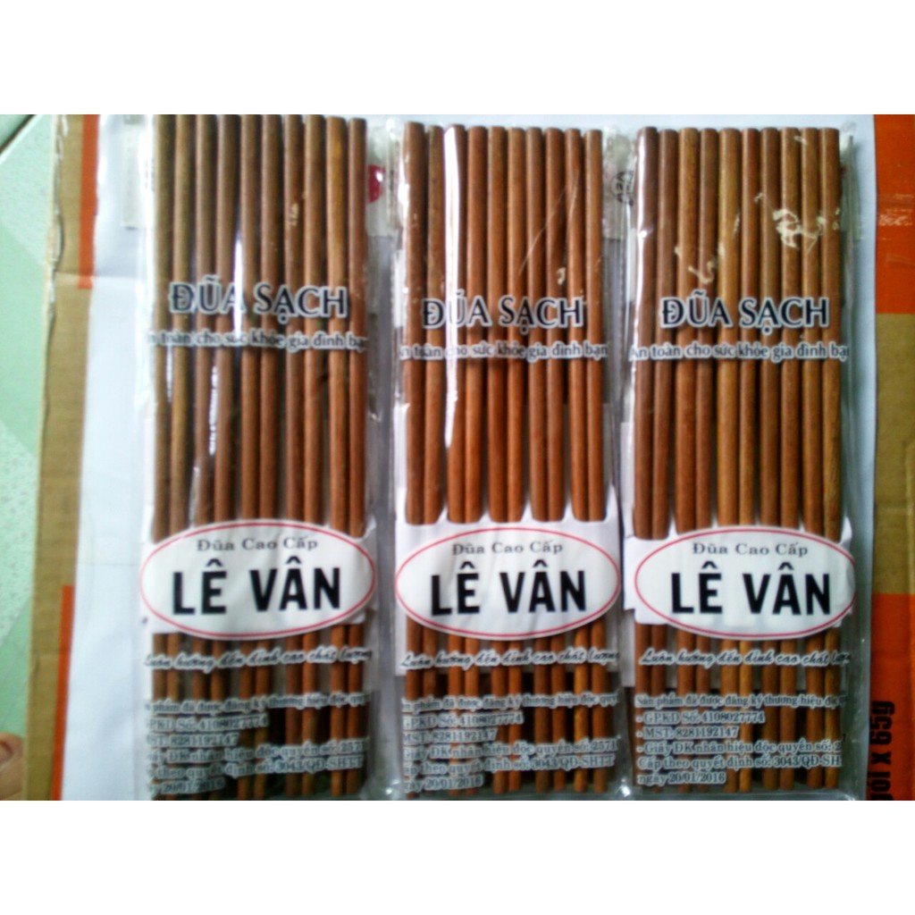 [SIÊU RẺ] ĐŨA GỖ LÊ VÂN VĨ 10 ĐÔI