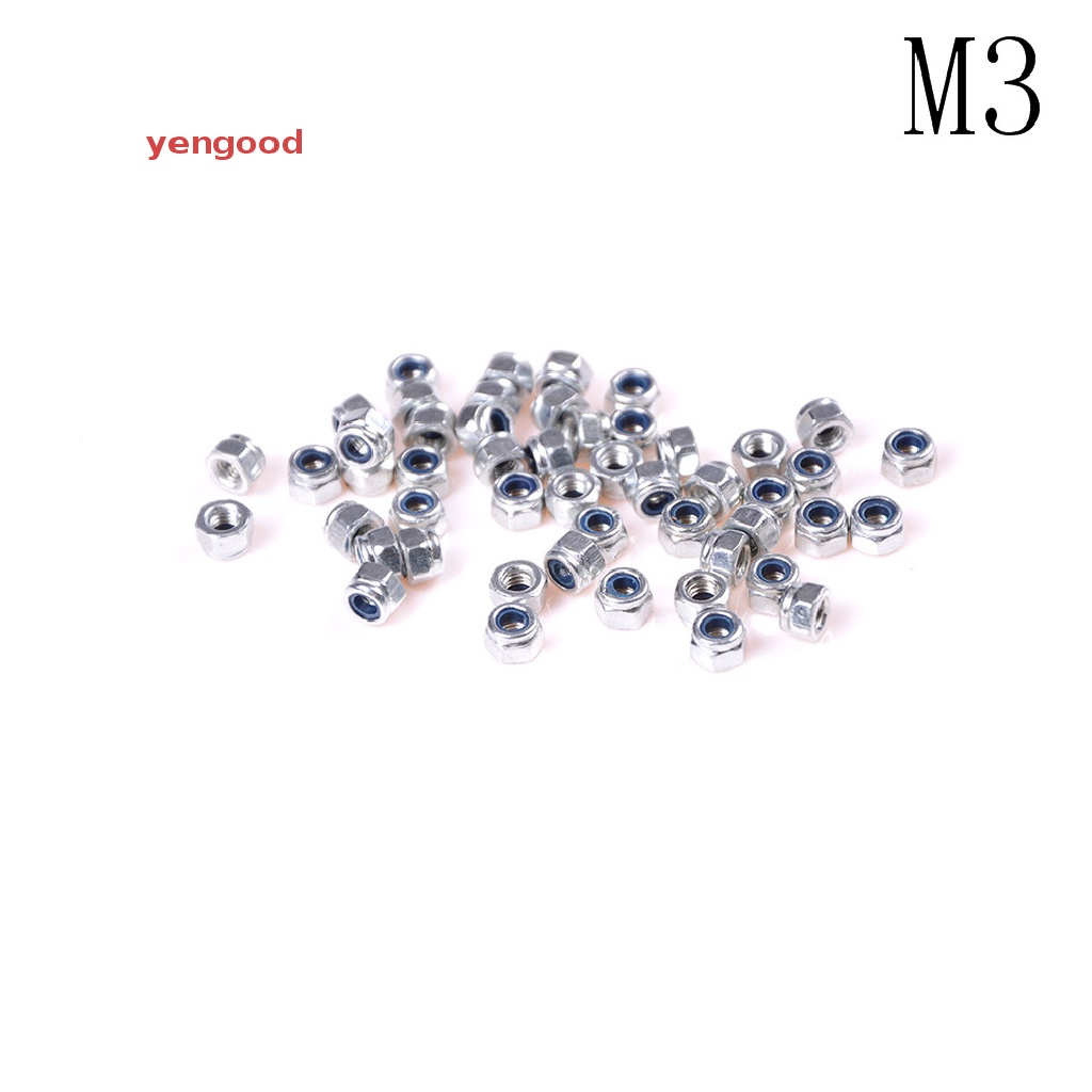 Set 50 Đai Ốc Khóa Tự Khóa DIN985 M3 M4 M5 M6 Chuyên Dụng