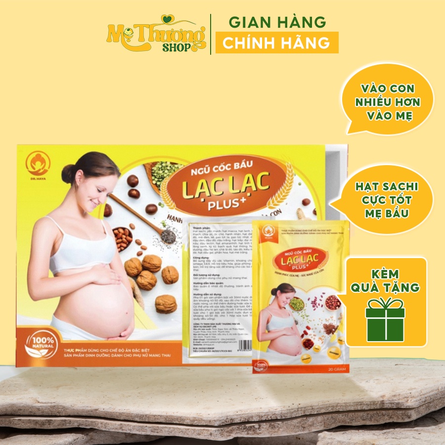 Ngũ cốc Bầu Lạc Lạc Plus 36 loại hạt, các thành phần hạt chuyên biệt dành cho mẹ Bầu, vào con không vào mẹ.