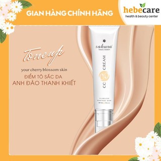 Kem Dưỡng Da Trang Điểm Sakura CC Cream Tone Màu Fair SPF 50+ PA+++