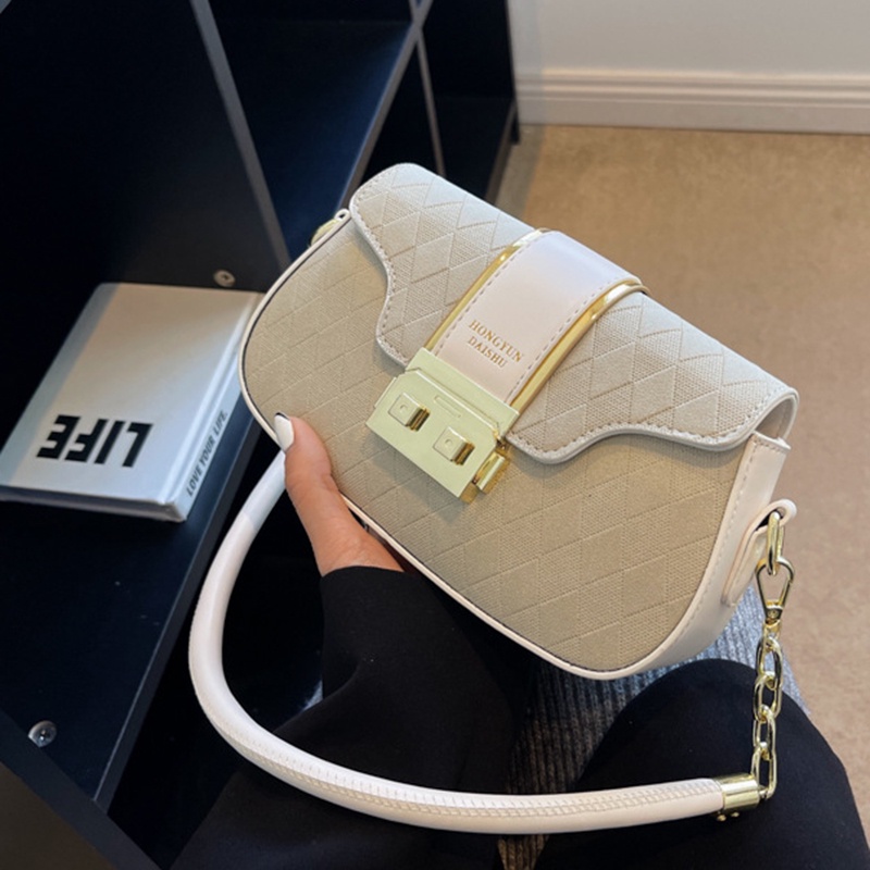 Ielgy Túi Đeo Chéo Hình Vuông Nhỏ Màu Trơn Phong Cách Nước Ngoài Tinh Tế Dễ Phối Đồ Cho Nữ