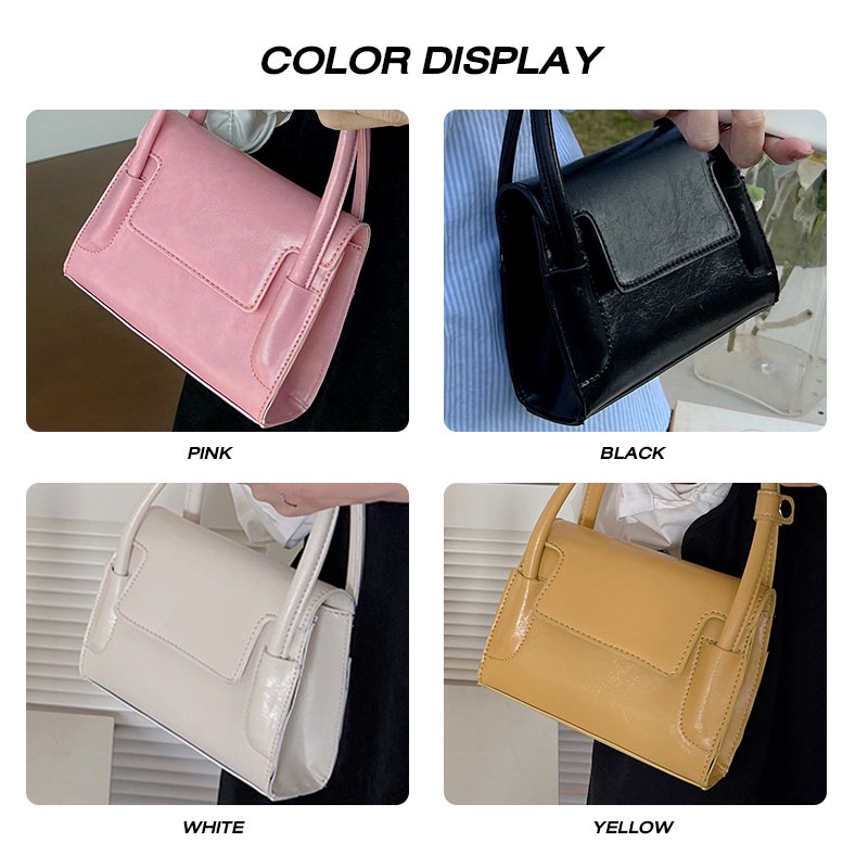 SUPERCUTE Túi Đeo Chéo mini Bằng Da PU Màu Trơn Phong Cách Phương Tây Thời Trang Cho Nữ