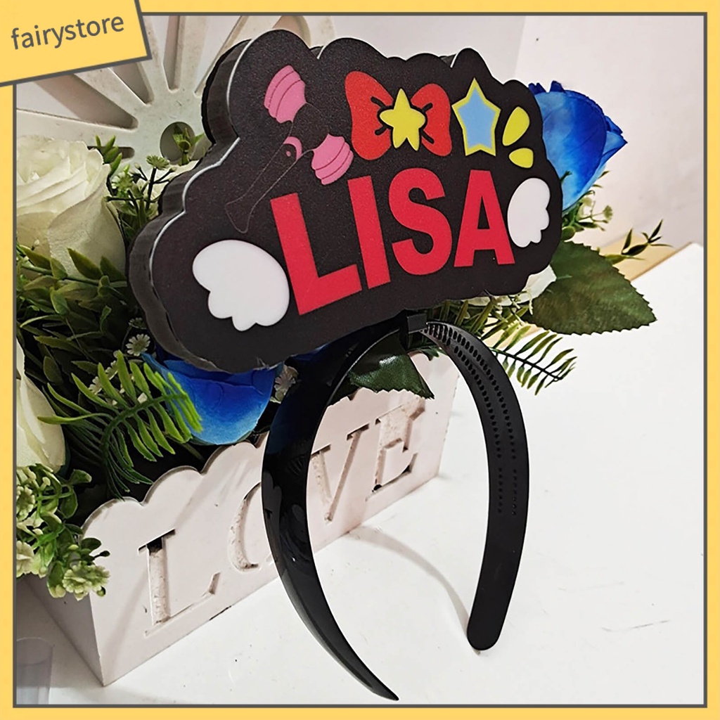 [Fairy1] Băng Đô Màu Đen Bằng Acrylic Chống Trượt Có Thể Tháo Rời Hỗ Trợ Quạt