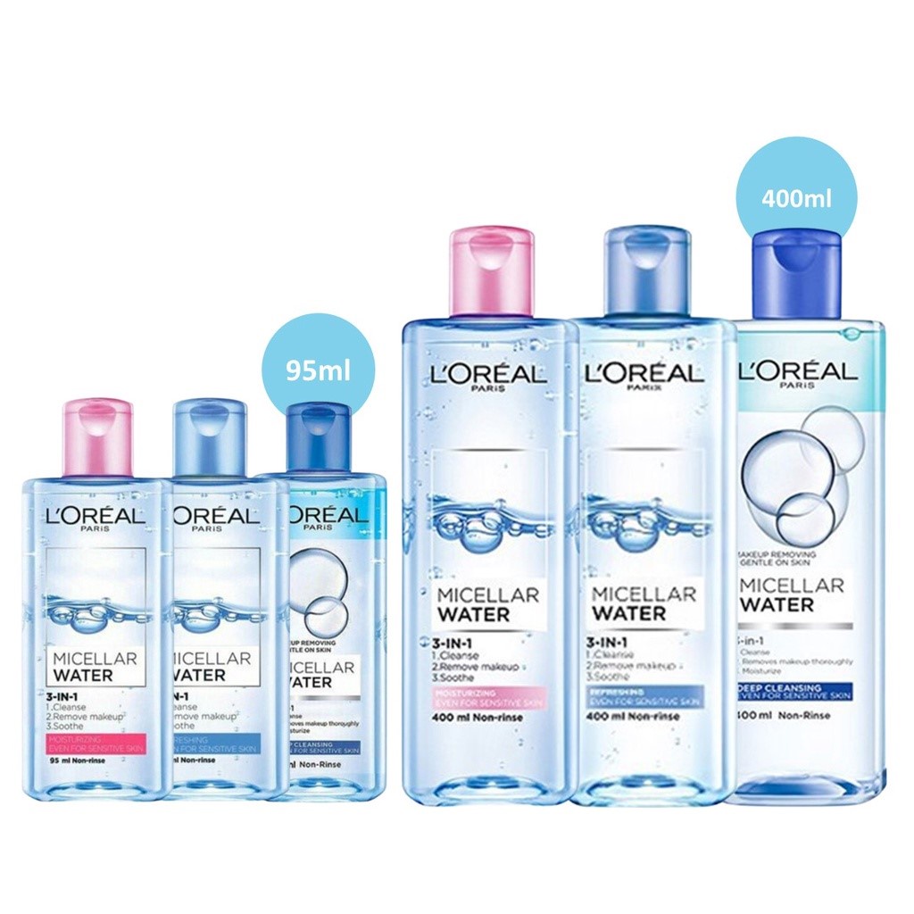 Nước tẩy trang L'Oreal Paris 3-in-1 cho mọi loại da - L'Oreal Micellar Water 400ml