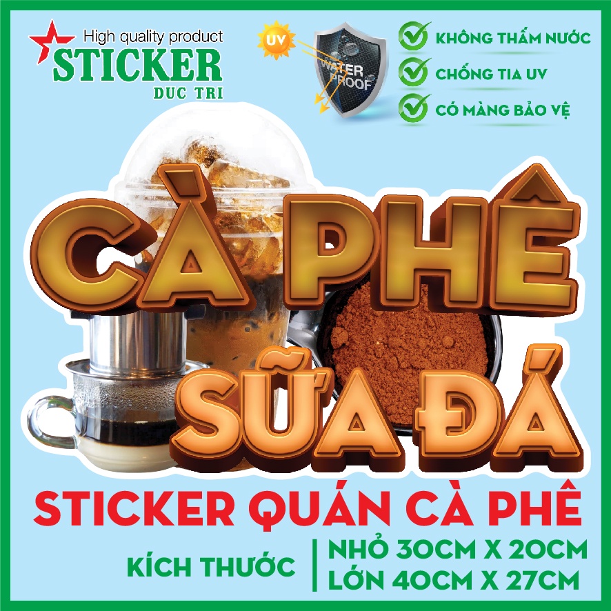 🔥 DECAL TRANG TRÍ QUÁN CÀ PHÊ 🔥𝑭𝒓𝒆𝒆𝒔𝒉𝒊𝒑 Hình Dán Tường Cửa Kính BẠC XỈU ĐÁ, CÀ PHÊ ĐÁ, CÀ PHÊ SỮA ĐÁ, CÀ PHÊ TRỨNG...