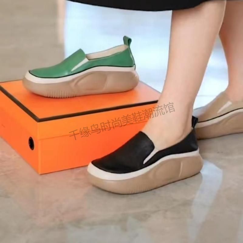 Giày Da Đế Mềm Dày Dặn Phong Cách Thời Trang Mùa Thu Cho Nữ