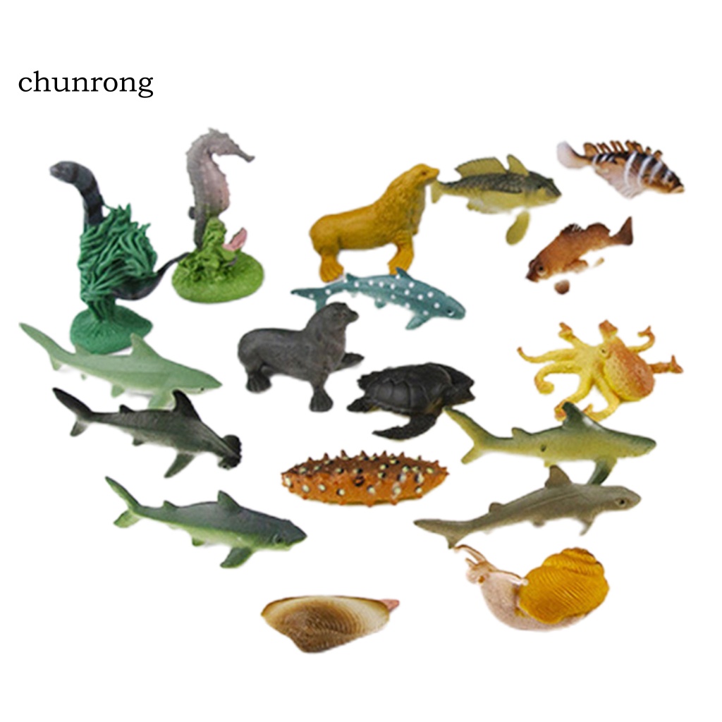Set 36 Mô Hình Động Vật Biển Mini Trang Trí Sinh Nhật