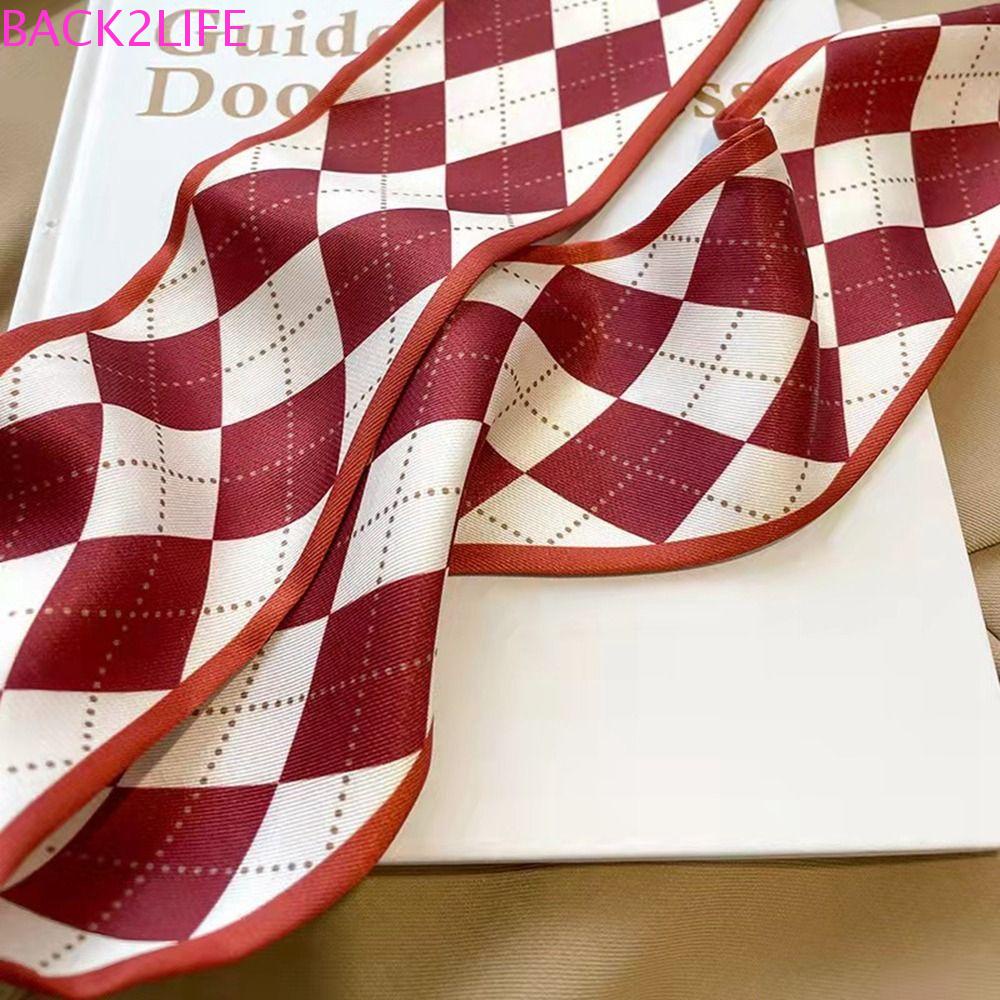 Khăn Choàng Lụa Satin Dài In Hoa Đơn Giản Phụ Kiện Thời Trang Năm Mới