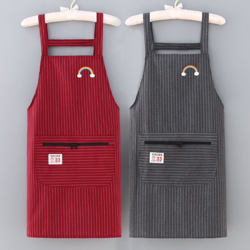 Tạp Dề Cotton Nguyên Chất Có Dây Khóa Kéo Chống Bụi Bẩn Chống Bẩn Và Bẩn