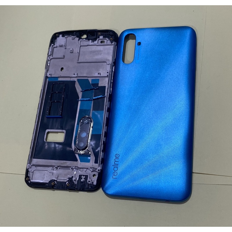 .Vỏ thay thế điện thoại Realme C3i full bộ có luôn khay sim và kính camera sau