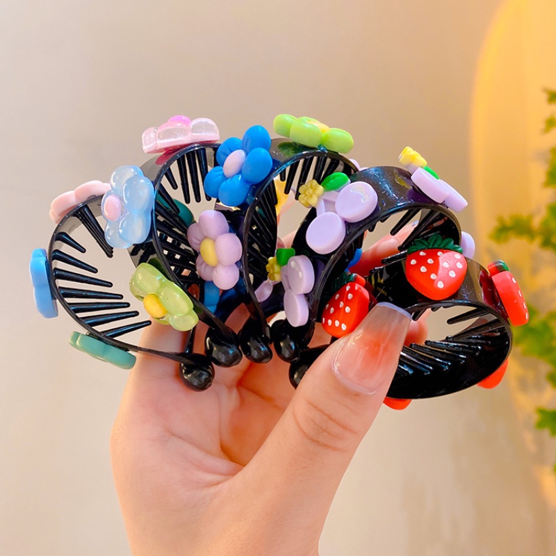 Kẹp Tóc Đuôi Ngựa Cỡ Lớn In Họa Tiết Hoạt Hình Dễ Thương Cho Bé Gái