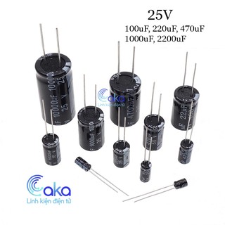 Tụ hóa 25v 100uf 220uf 470uf 1000uf 2200uf tụ điện phân cực capacitor