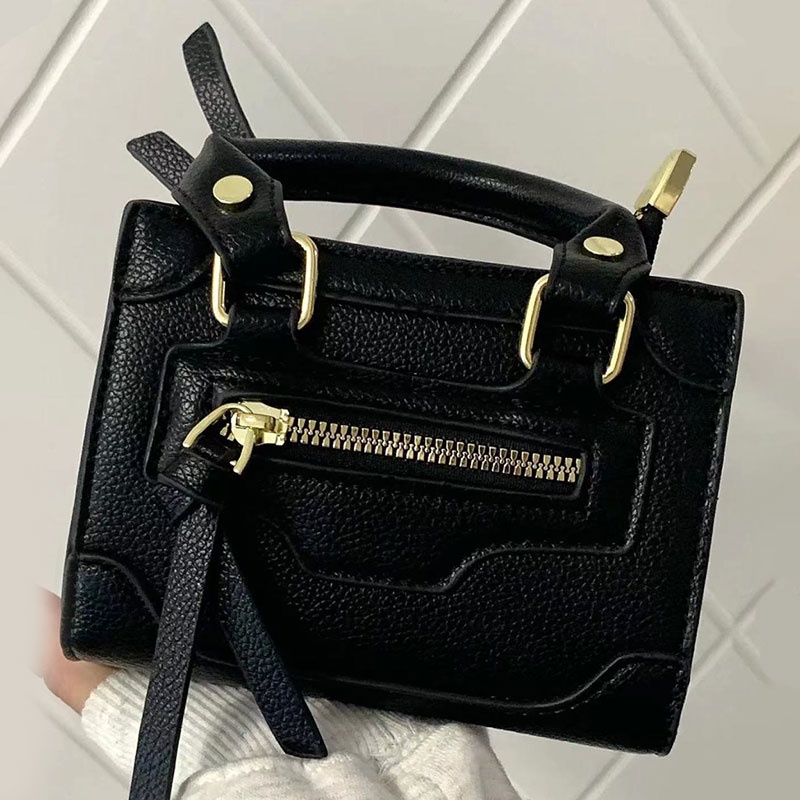 Mischa Túi Đeo Chéo Vai Hình Vuông Nhỏ Bằng Da PU Màu Trơn Thời Trang Thường Ngày Cho Nữ