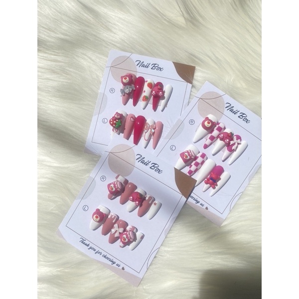 Nailbox gấu dâu