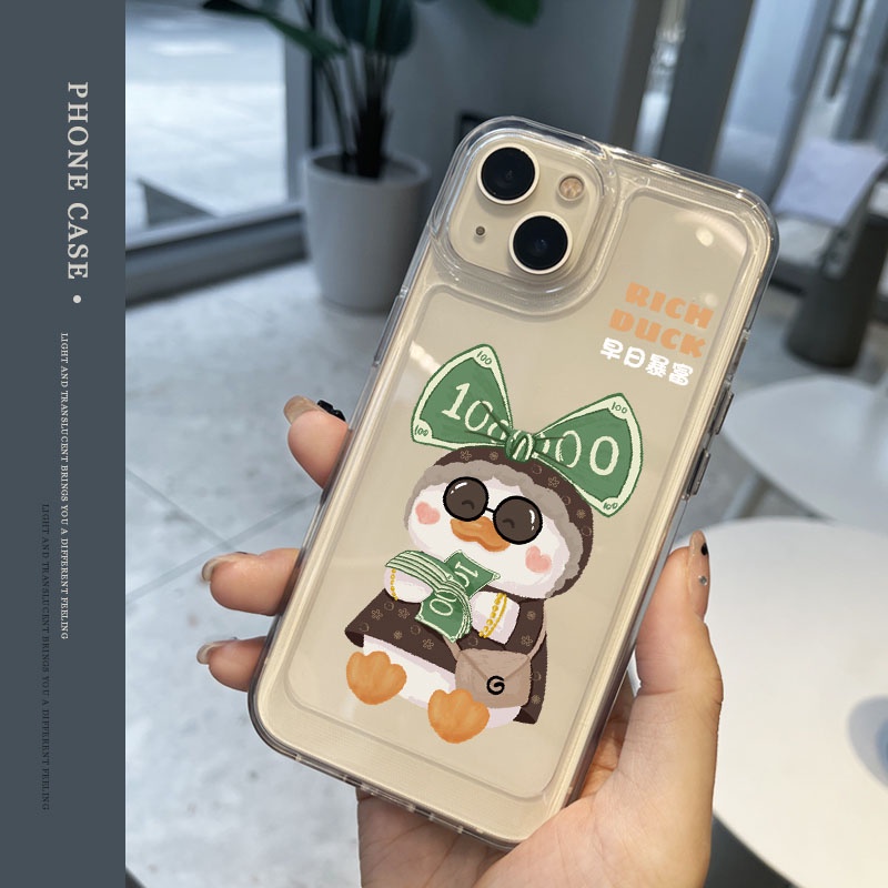 Ốp Điện Thoại DecoPhone Acrylic tpu acrylic Hình Vịt Cho iphone 6 6s 7 8 plus x xs max se 11 12 13 14 15 pro max plus
