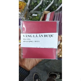 Vàng lá ăn được dát bò , trang trí 24k túi 10 lá (10X10cm)