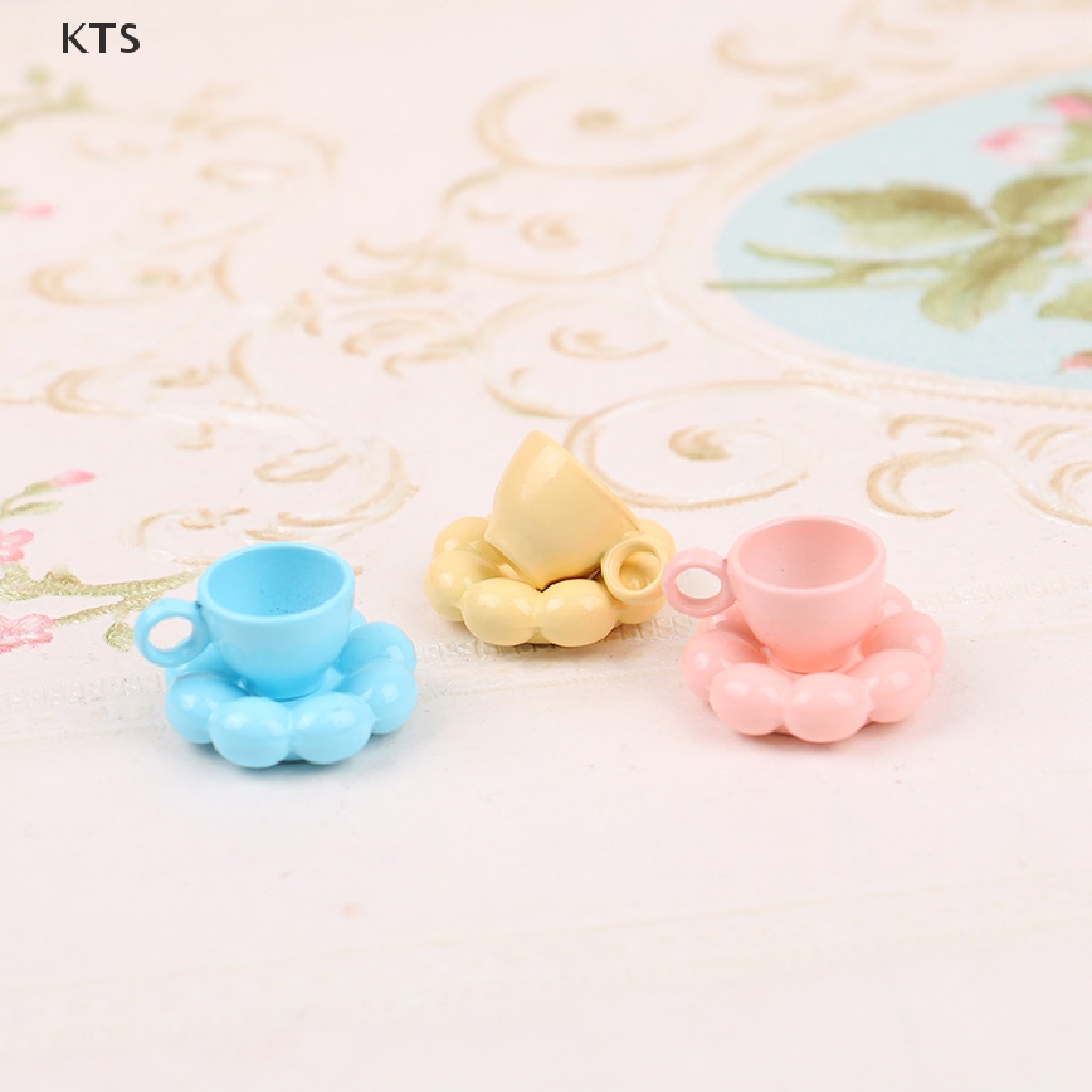 1 Bộ Tách Cà Phê / Đĩa Mô Hình Đồ Nội Thất Nhà Búp Bê Mini DIY KT DIY KTS