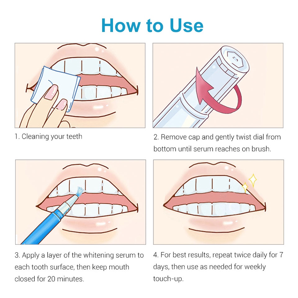 1 Bút Tẩy Trắng Răng Hiệu Quả Hình Mặt Cười