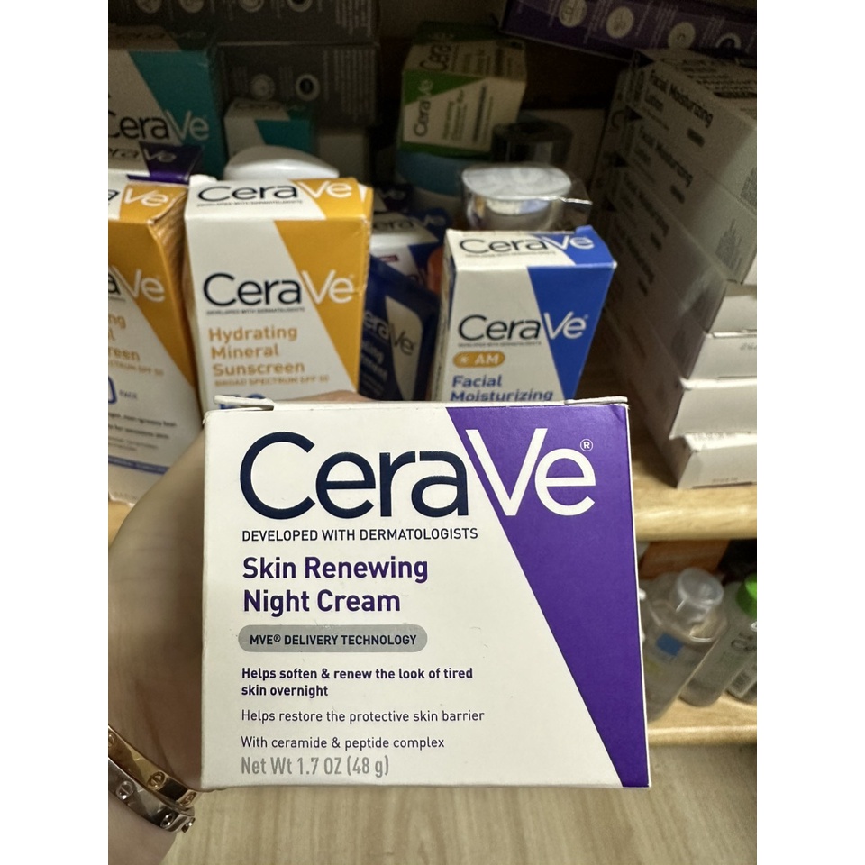 SALE: Kem dưỡng tái tạo da ban đêm Cerave Skin Renewing Night Cream 48g.