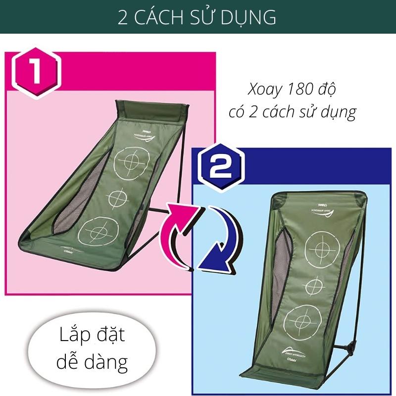 Khung Tập Golf Nhật Bản 2WAY APPROACH Tabata GV0371 Chính Hãng- Lưới tập golf tại nhà