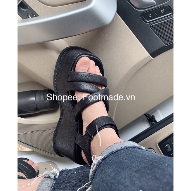 Giày sandals đế cao 8-12cm Juice Park quai ngang phong cách Gothic Y2K FOOTMADE