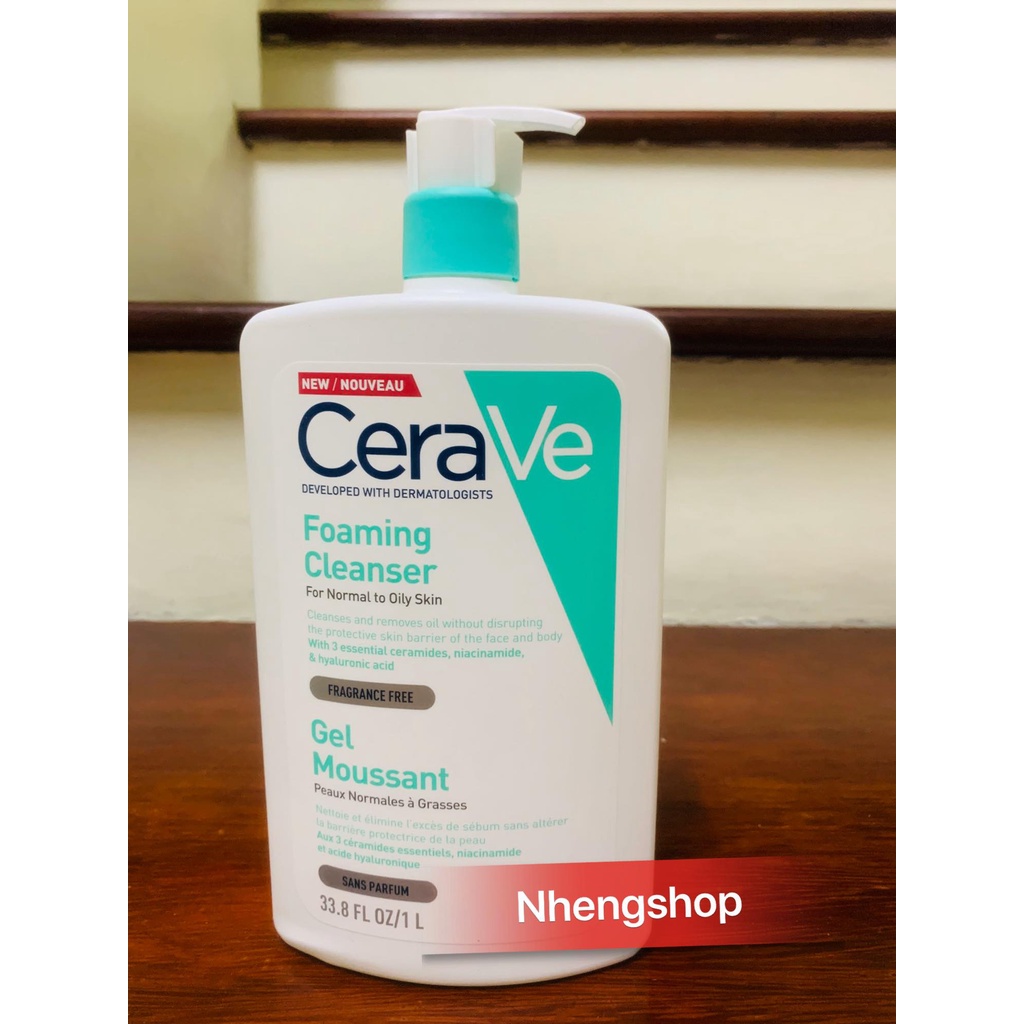 Sữa rửa mặt giúp làm sạch sâu dành cho da dầu Cerave Foam Cleanse 473ML