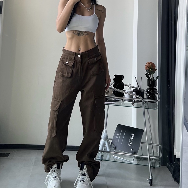 Cargo Pants Quần Kaki Túi Hộp Rộng