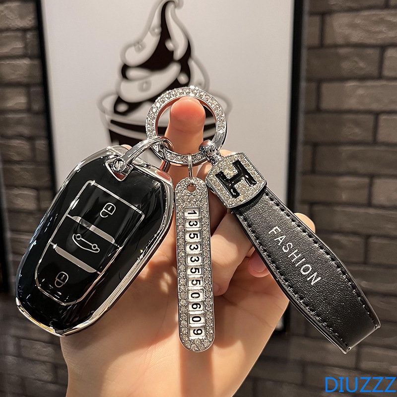 Vỏ Chìa Khóa Điều Khiển Từ Xa Bằng TPU Cho Peugeot 308 408 508 2008 3008 4008 5008 Citroen C4 C4L C6 C3-XR Picasso DS3 DS4 DS5