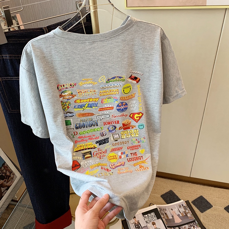 Áo thun NRVP 100% cotton tay ngắn dáng suông in họa tiết trẻ trung thời trang unisex size 5XL
