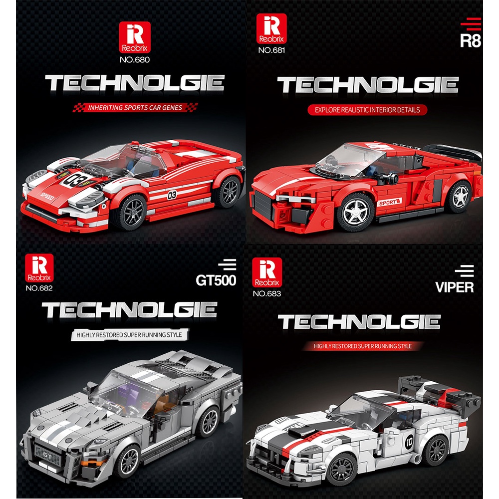 Mô Hình Xe Đua Thể Thao 2023 newest 680-88 Lego