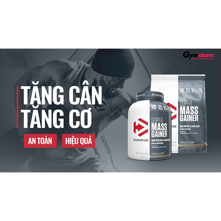 Sữa tăng cân, tăng cơ Dymatize Super Mass Gainer, 12 Lbs  nhập khẩu Mỹ - Gymstore