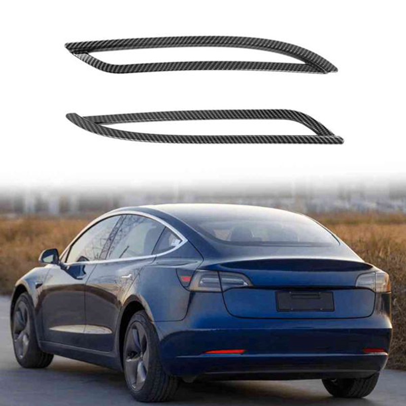 Ốp Đèn Sương Mù Bằng Sợi Carbon Cao Cấp Cho Tesla Model Y 2021 2022