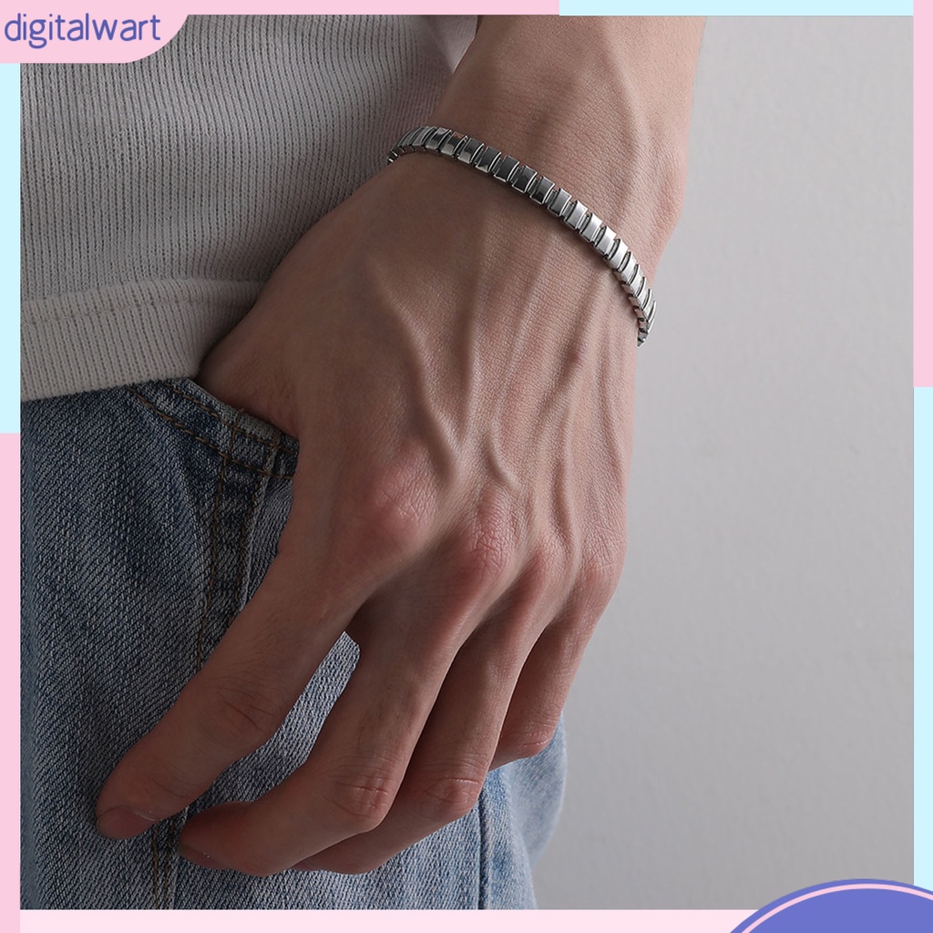 [DIWA] Vòng Tay Dạng Kẹp Tôm Hùm Không Gỉ Bề Mặt Mịn Hình Rắn Chống Rỉ Sét Màu Trơn Trang Sức Hàng Ngày Cho Nam