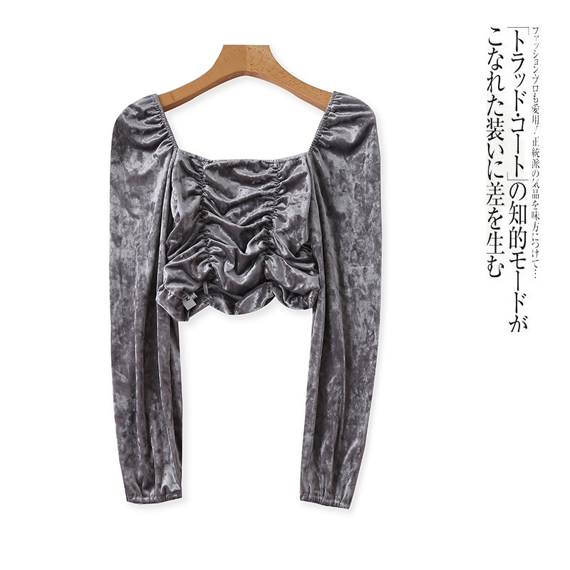 ÁO CROPTOP NHUNG NHÚN THÂN XUẤT ÂU