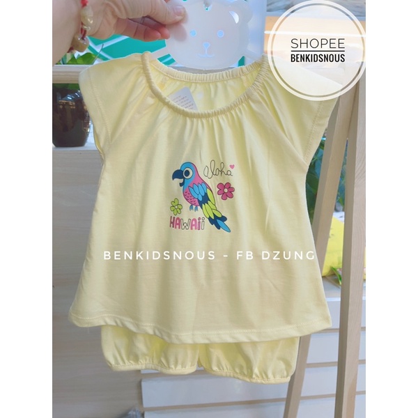 Bộ cộc tay Lullaby cho bé gái từ 3 tháng đến 4 tuổi