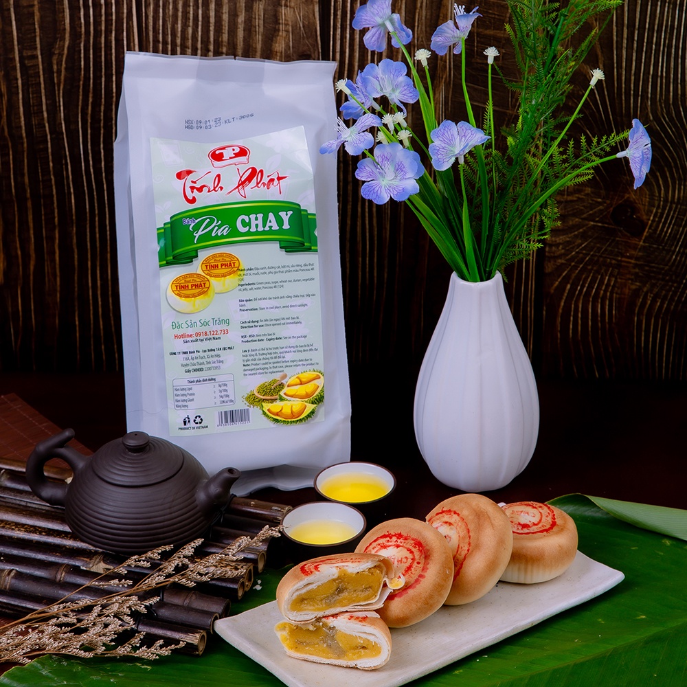 Bánh Pía Chay Đậu Xanh Sầu Riêng Tính Phát Ăn Là Nghiền