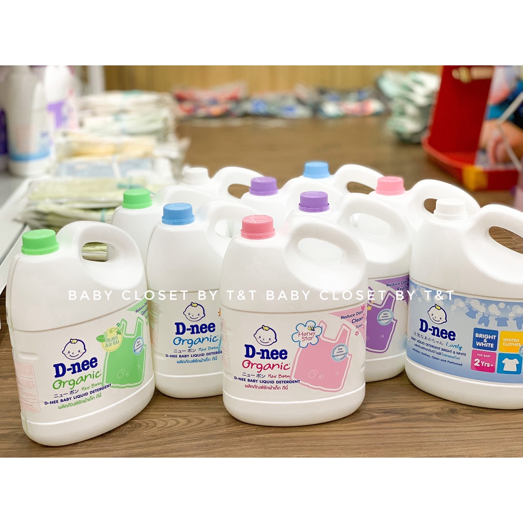 Nước giặt sạch thơm quần áo em bé 3000ml Dnee