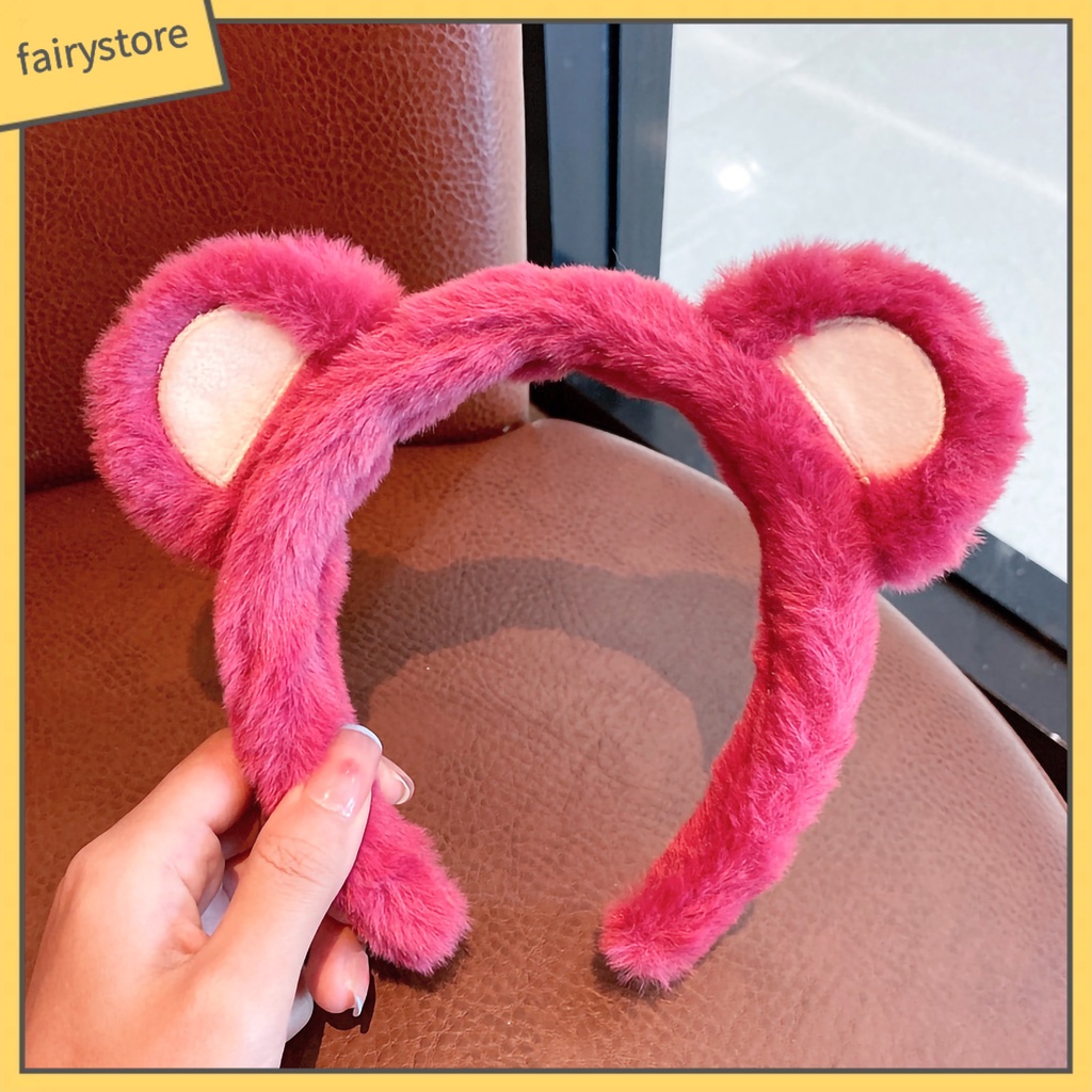 Băng Đô Cài Tóc Tai Gấu Bông Co Giãn Chống Trượt Dễ Thương Dành Cho Nữ [Fairy1]