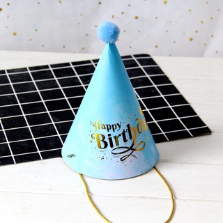 Mũ sinh nhật bằng giấy ép kim