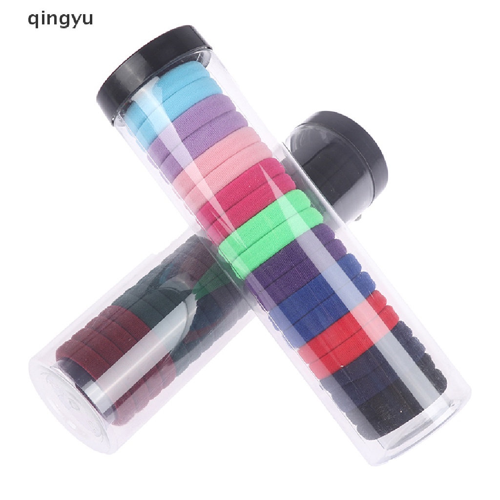 Bộ 20 Dây Cột Tóc Cao Su Co Giãn Nhiều Màu Sắc Cho Nữ