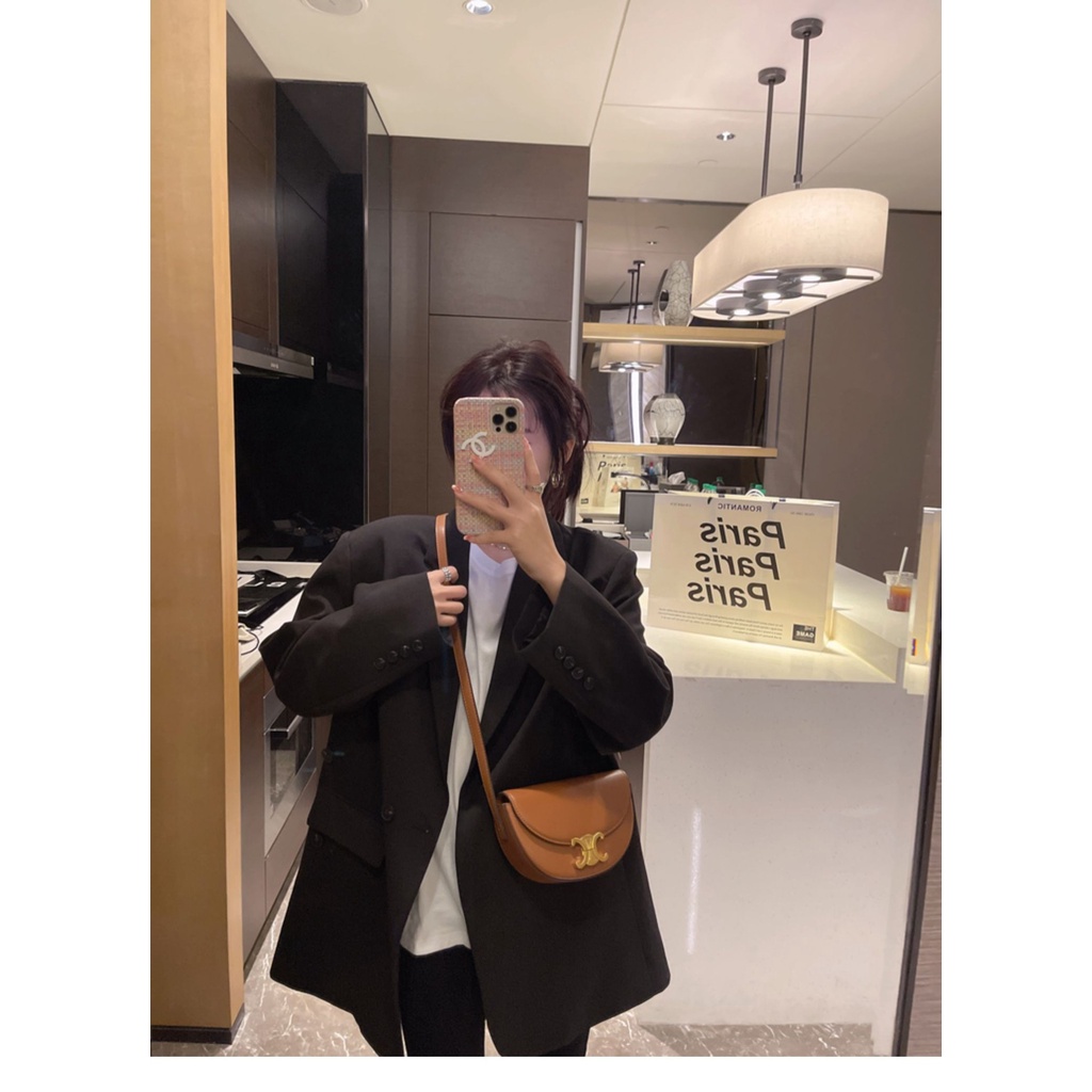 Túi Xách Đeo Vai Một Bên Vai Hình Bán Nguyệt Cao Cấp Phong Cách Mới Cho Nữ