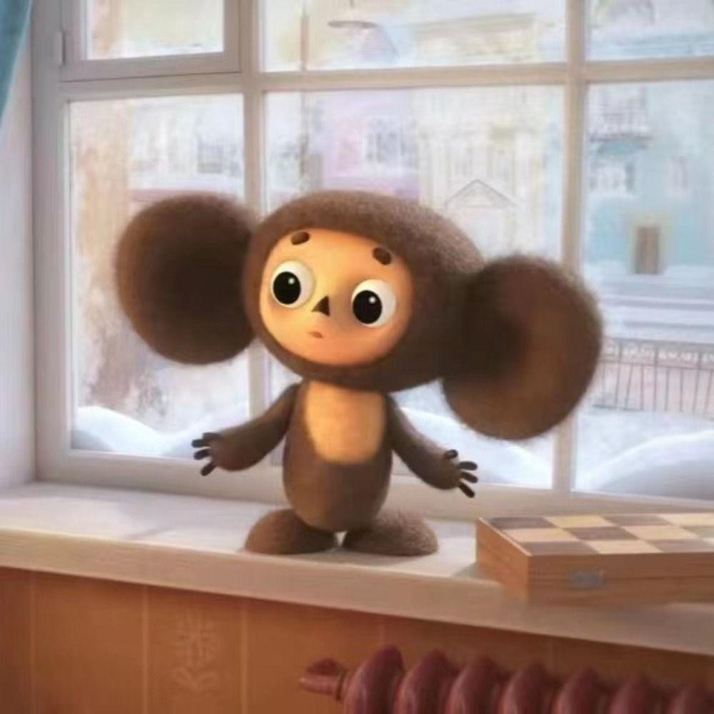 LANFY Khỉ Nhồi Bông Cheburashka Mềm Mại Trang Trí Nhà Cửa