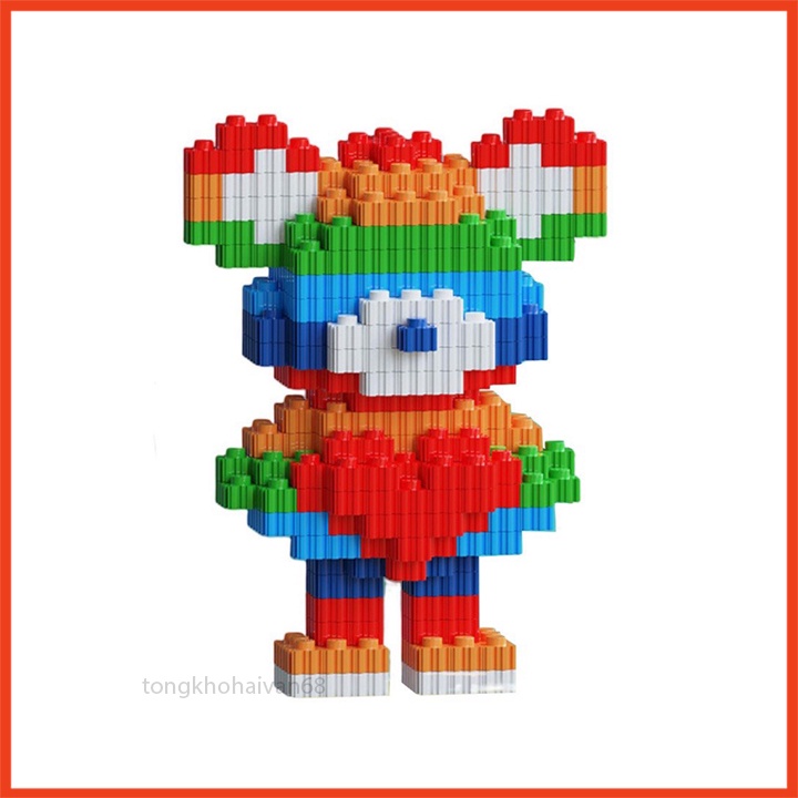 Đồ Chơi Mô Hình Lắp Ráp, Xếp Hình Gấu 3D Bear Brick Nhiều Chú Gấu Nhỏ Đáng Yêu