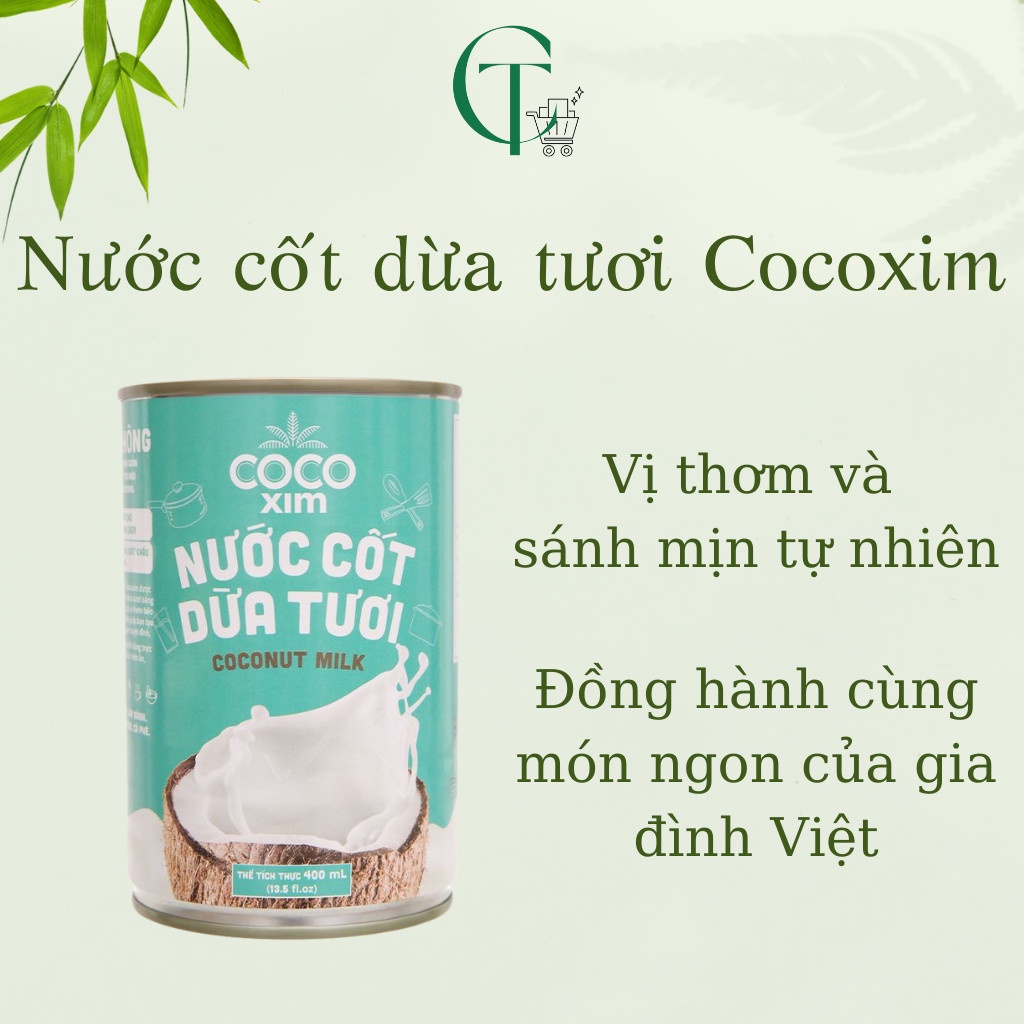 Nước cốt dừa tươi chef's choice Cocoxim lon 400ml