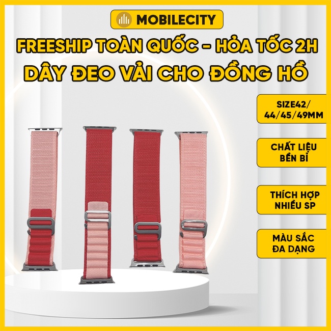 Dây Đeo Thay Thế Bằng Vải Ren Cho Đồng Hồ Thông Minh Size 42/44/45/49MM - Tai Nghe&Đồng Hồ Chính Hãng