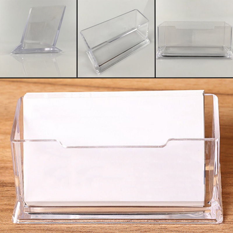 Hộp Đựng Thẻ Bằng Acrylic Trong Suốt Để Bàn Tiện Dụng Cho Trường Học / Văn Phòng