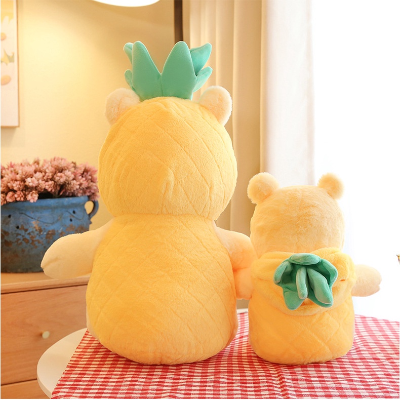[Hàng sẵn] Gấu Bông Dứa Winnie Size 55cm Chất Nhung Xù Cao Cấp, Gấu Bông Disney, Gấu Bông Tặng Trẻ Em